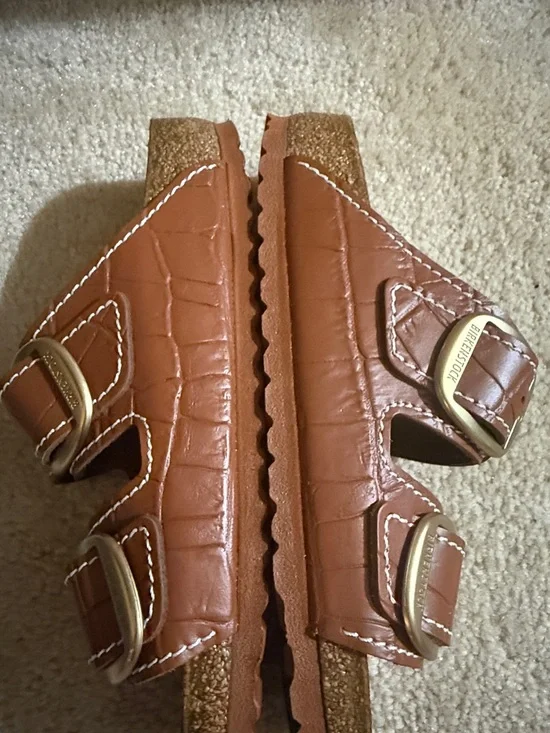 NWOT Birkenstock Staud collab Arizona Big Buckle Croc Slide Sandal size 40 - Picture 7 of 13